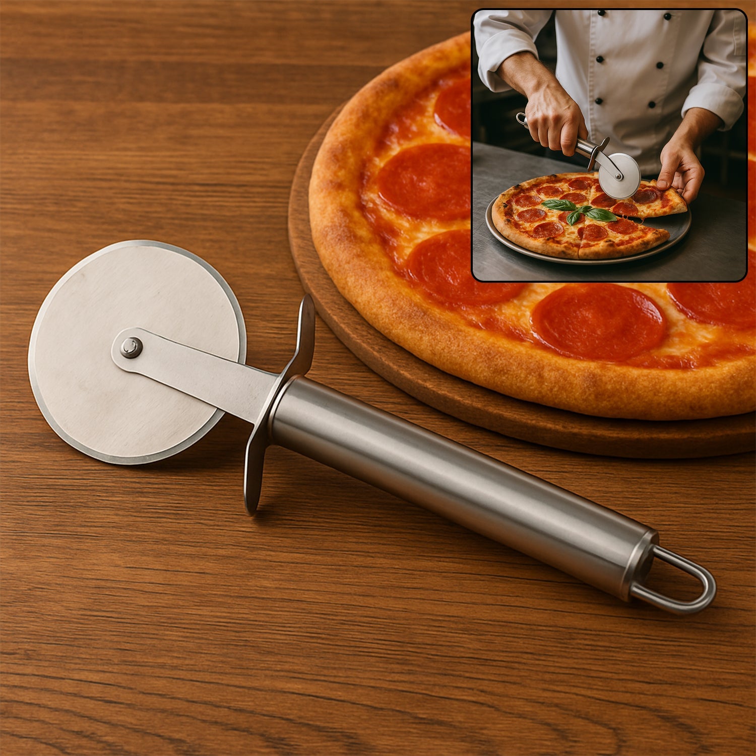 Premium Stainless Steel Pizza Cutter Premium Stainless Steel Pizza Cutter